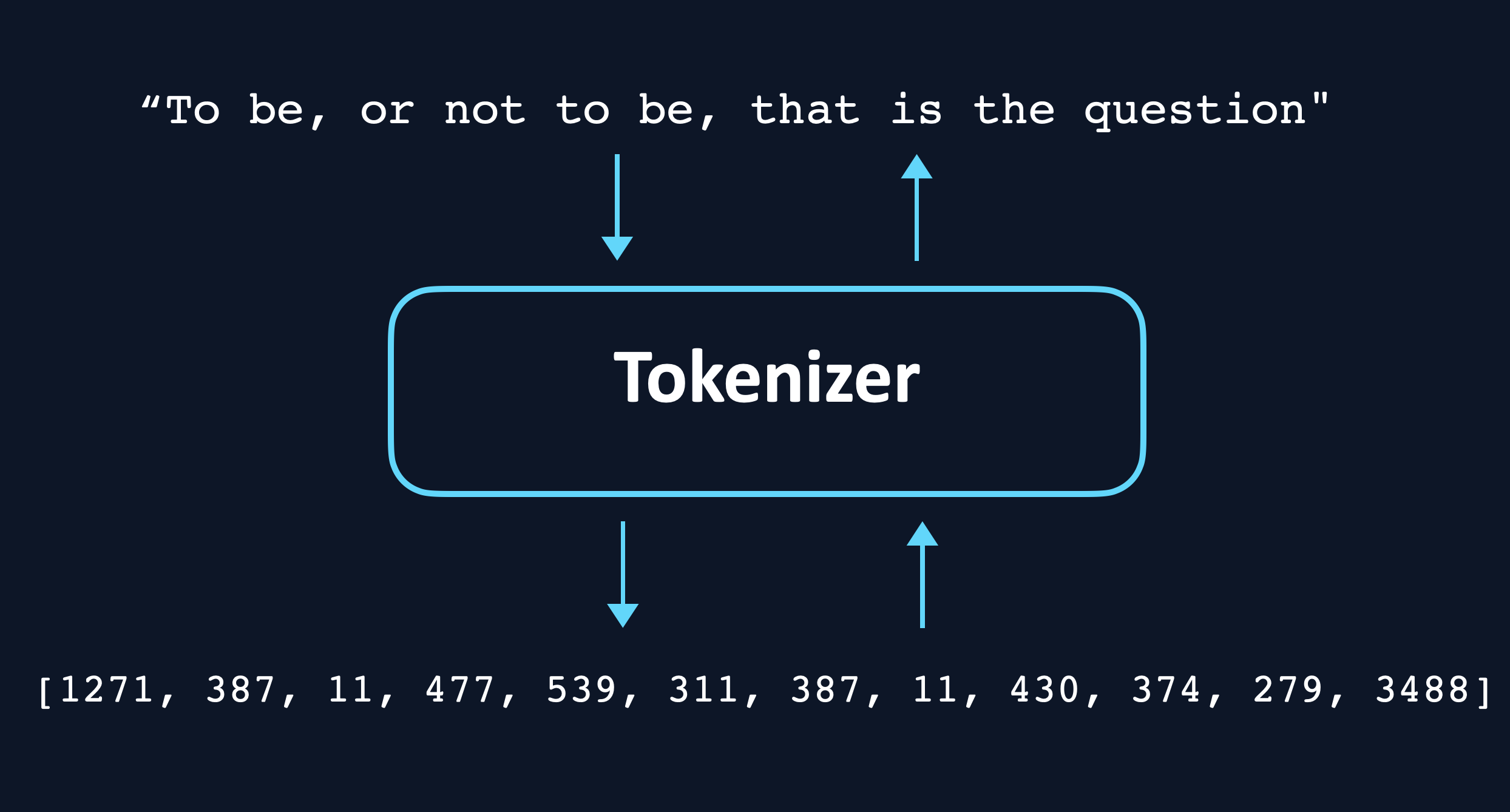Tokenizer converting text to token ids.